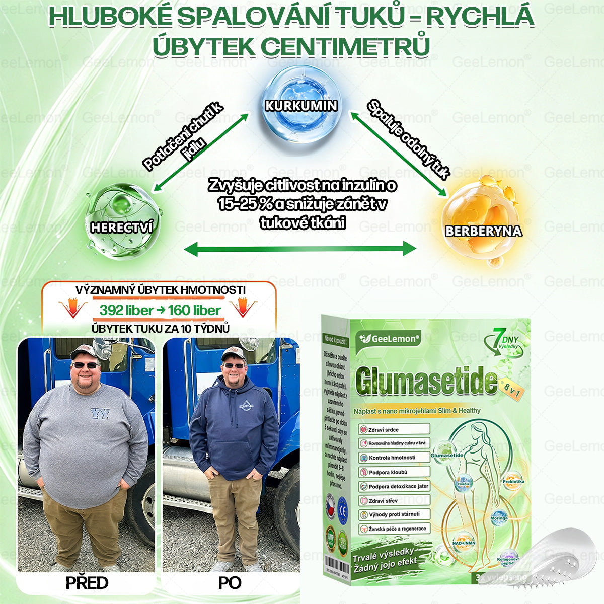 Doporučeno Fakultní nemocnicí Motol · 👩‍⚕️ Oficiální prodejna BENU | 🎁 𝐆𝐞𝑒𝑙𝑒𝐦𝐨𝐧® Glum𝐚𝐬𝐞tide 8 v 1 – Zeštíhlující nano mikrojihlový náplast 🇨🇿 Jen 1× denně ✅ Viditelné změny za 7 dní – na obezitu, kardiovaskulární zdraví, diabetes a kloubní problémy