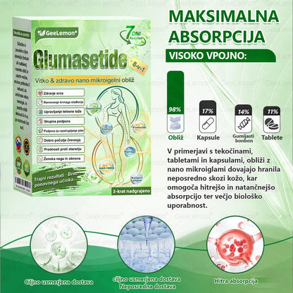 Registrirano pri JAZMP in GMP certificirano👩‍⚕️🎁 𝐆𝐞𝑒𝐿𝑒𝐦𝐨𝐧® 𝐆𝐥𝐮𝐦𝐚𝐬𝐞𝐭𝐢𝐝𝐞 8 v 1 Hujševalni in zdravju namenjen nano obliž z mikroiglicami 🇸🇮 (Samo enkrat na dan, vidne spremembe že v 7 dneh)