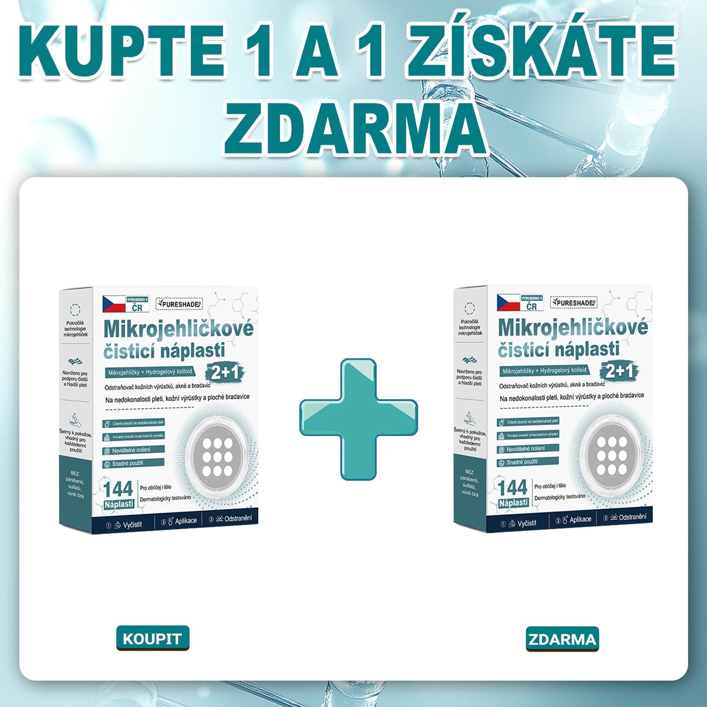 ✨✨✨ PURESHADE® 2v1 mikrojehličková + hydrokoloidní náplast🍀 | Pomáhá odstraňovat vystouplá znaménka, akné, ploché bradavice a kožní výrůstky | Pomáhá zjemnit vrásky, jizvy a nedokonalosti pleti | Diskrétní neviditelná náplast pro obličej i tělo