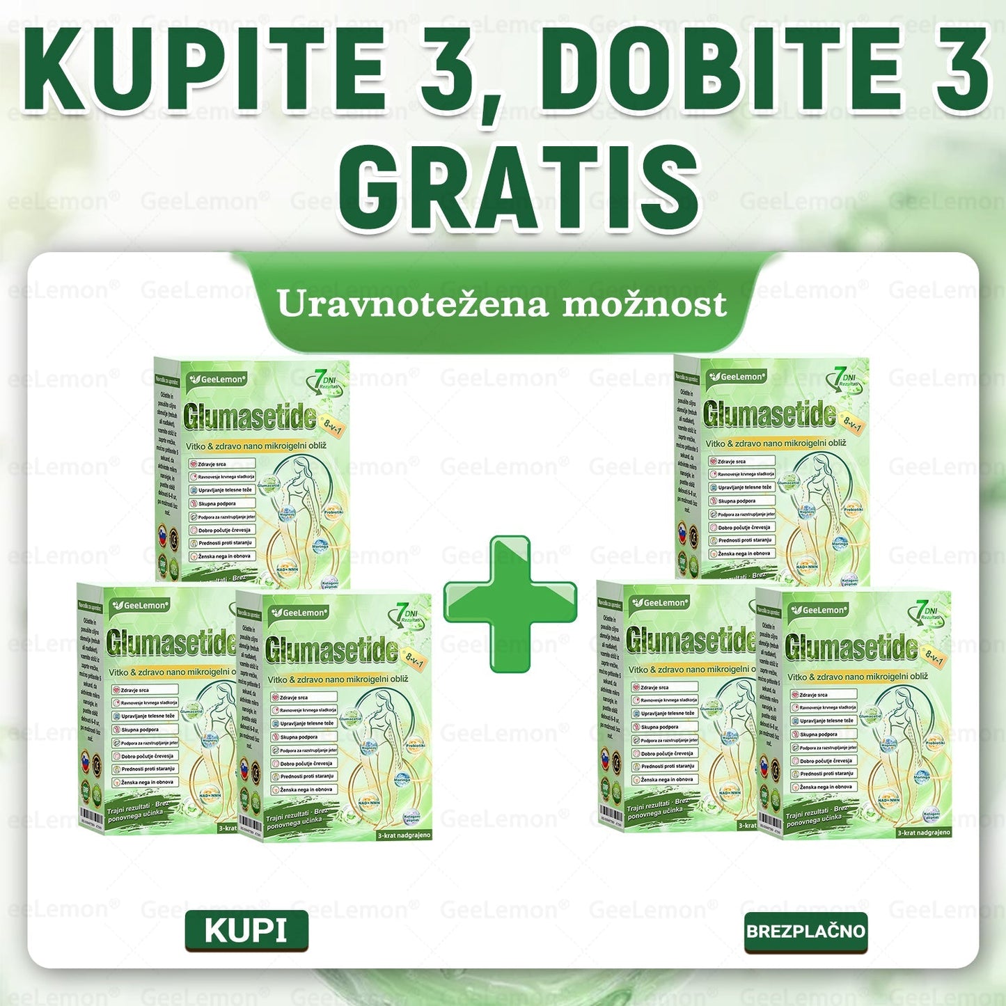 Registrirano pri JAZMP in GMP certificirano👩‍⚕️🎁 𝐆𝐞𝑒𝐿𝑒𝐦𝐨𝐧® 𝐆𝐥𝐮𝐦𝐚𝐬𝐞𝐭𝐢𝐝𝐞 8 v 1 Hujševalni in zdravju namenjen nano obliž z mikroiglicami 🇸🇮 (Samo enkrat na dan, vidne spremembe že v 7 dneh)