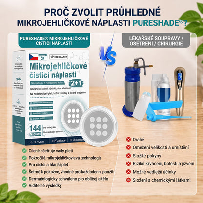 ✨✨✨ PURESHADE® 2v1 mikrojehličková + hydrokoloidní náplast🍀 | Pomáhá odstraňovat vystouplá znaménka, akné, ploché bradavice a kožní výrůstky | Pomáhá zjemnit vrásky, jizvy a nedokonalosti pleti | Diskrétní neviditelná náplast pro obličej i tělo
