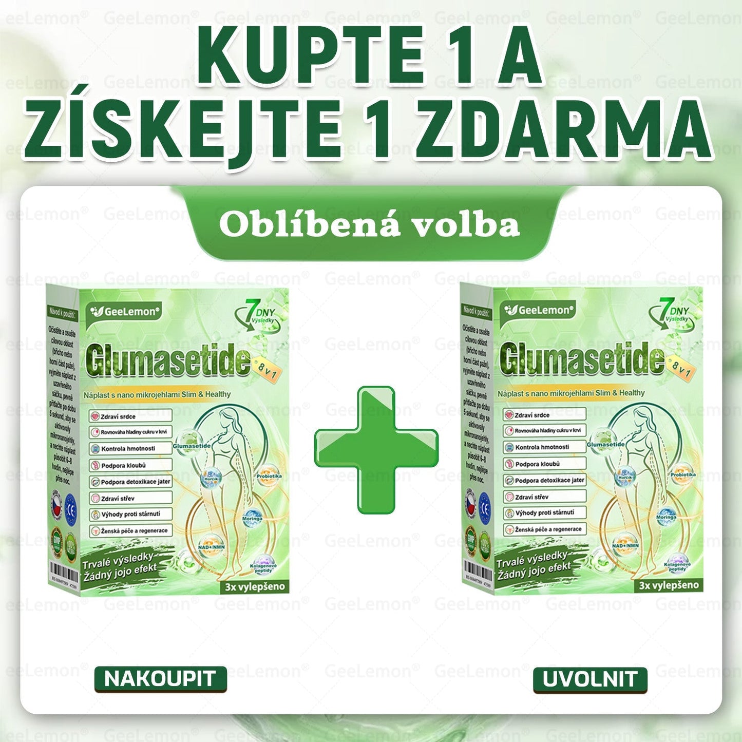 Doporučeno Fakultní nemocnicí Motol · 👩‍⚕️ Oficiální prodejna BENU | 🎁 𝐆𝐞𝑒𝑙𝑒𝐦𝐨𝐧® Glum𝐚𝐬𝐞tide 8 v 1 – Zeštíhlující nano mikrojihlový náplast 🇨🇿 Jen 1× denně ✅ Viditelné změny za 7 dní – na obezitu, kardiovaskulární zdraví, diabetes a kloubní problémy