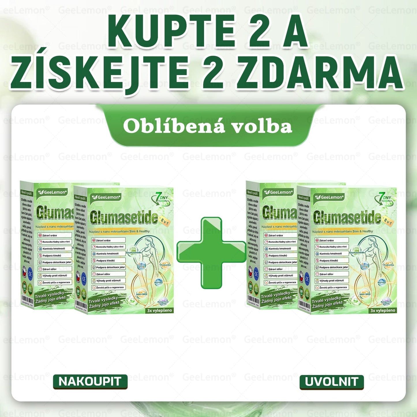 Doporučeno Fakultní nemocnicí Motol · 👩‍⚕️ Oficiální prodejna BENU | 🎁 𝐆𝐞𝑒𝑙𝑒𝐦𝐨𝐧® Glum𝐚𝐬𝐞tide 8 v 1 – Zeštíhlující nano mikrojihlový náplast 🇨🇿 Jen 1× denně ✅ Viditelné změny za 7 dní – na obezitu, kardiovaskulární zdraví, diabetes a kloubní problémy