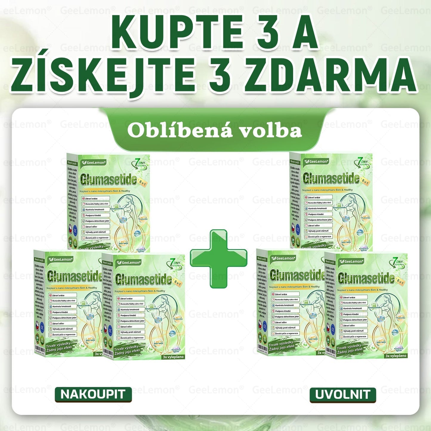 Doporučeno Fakultní nemocnicí Motol · 👩‍⚕️ Oficiální prodejna BENU | 🎁 𝐆𝐞𝑒𝑙𝑒𝐦𝐨𝐧® Glum𝐚𝐬𝐞tide 8 v 1 – Zeštíhlující nano mikrojihlový náplast 🇨🇿 Jen 1× denně ✅ Viditelné změny za 7 dní – na obezitu, kardiovaskulární zdraví, diabetes a kloubní problémy
